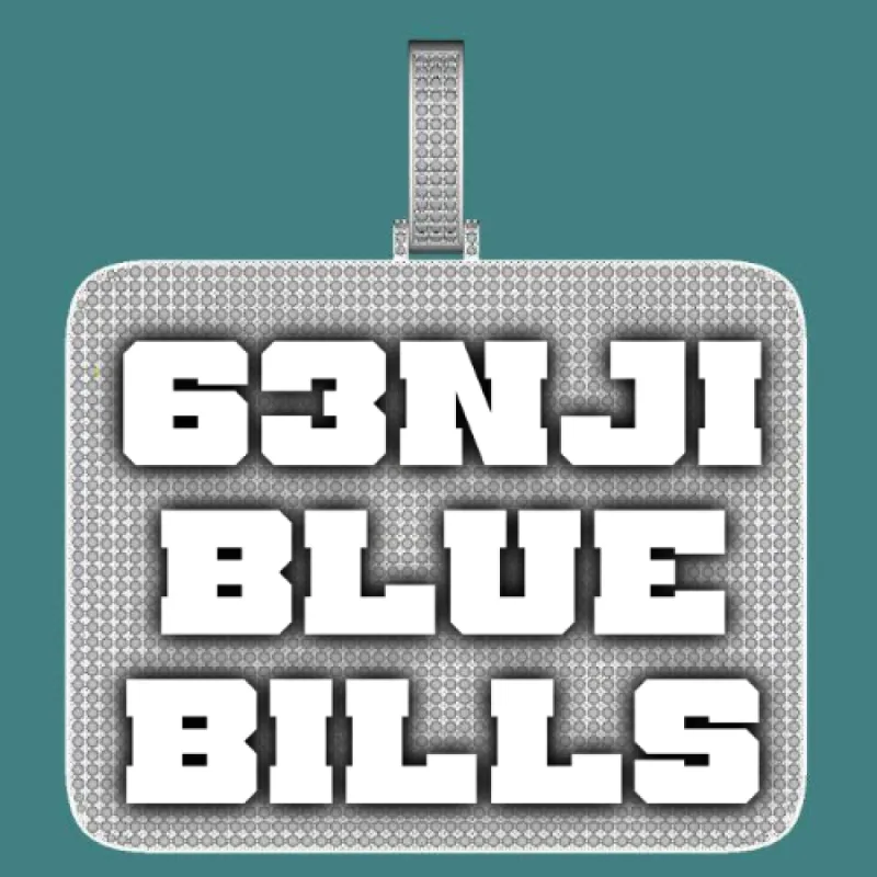 CUSTOM LETTER NECKLACE 3D BIG SQUARE sold by The GUU Shop