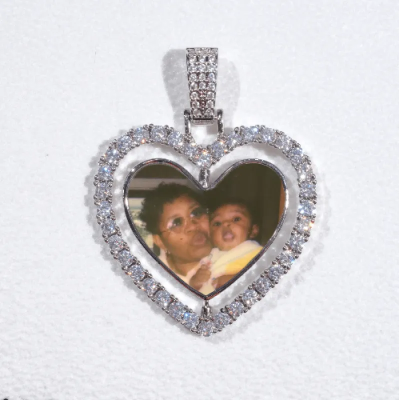 3D Spinning 2-Faced Heart Custom Picture Pendant sold by The GUU Shop