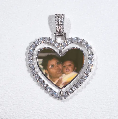 3D Spinning 2-Faced Heart Custom Picture Pendant sold by The GUU Shop