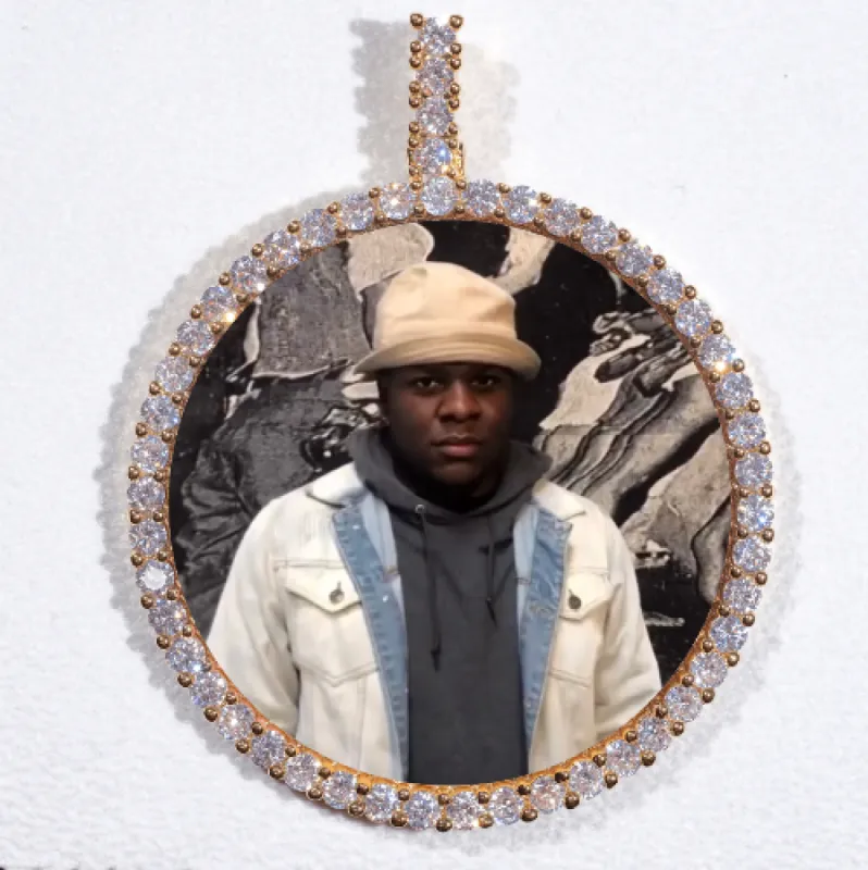 LARGE 3D CIRCLE CUSTOM PICTURE PENDANT sold by The GUU Shop