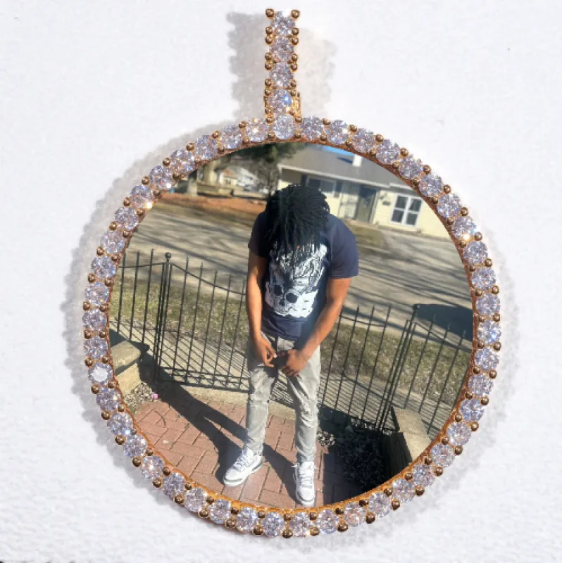 LARGE 3D CIRCLE CUSTOM PICTURE PENDANT sold by The GUU Shop