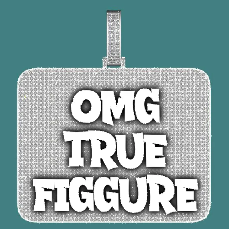 CUSTOM LETTER NECKLACE 3D BIG SQUARE sold by The GUU Shop