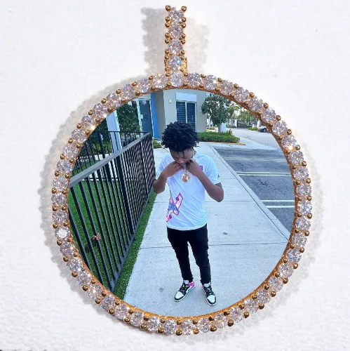 LARGE 3D CIRCLE CUSTOM PICTURE PENDANT sold by The GUU Shop