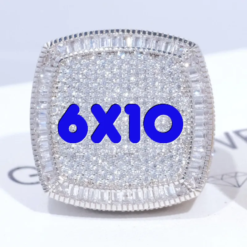 CUSTOM LETTER 3D ICED RING sold by The GUU Shop