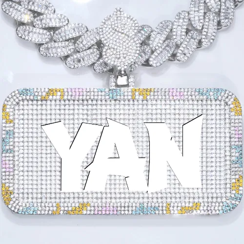 CUSTOM LETTER NECKLACE 3D COLORFUL SQUARE sold by The GUU Shop