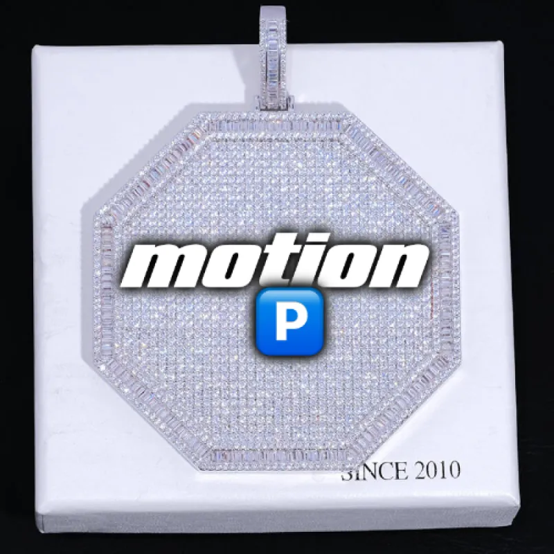 CUSTOM LETTER NECKLACE 3D BIG OCTAGON sold by The GUU Shop