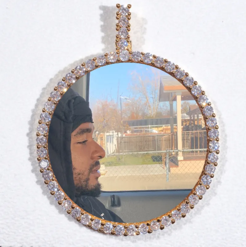 LARGE 3D CIRCLE CUSTOM PICTURE PENDANT sold by The GUU Shop