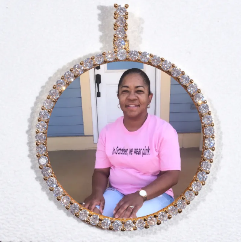 LARGE 3D CIRCLE CUSTOM PICTURE PENDANT sold by The GUU Shop