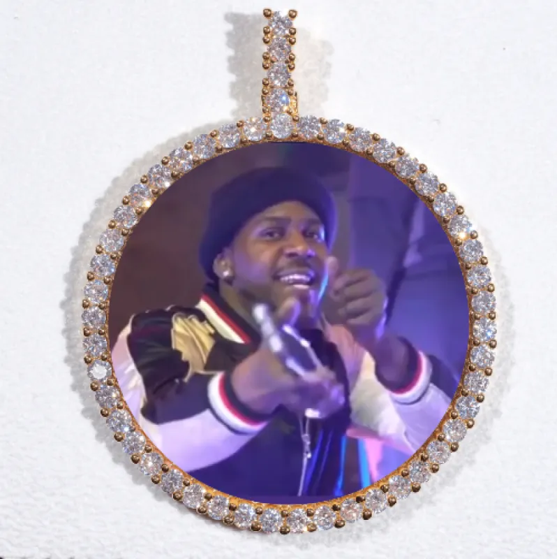 LARGE 3D CIRCLE CUSTOM PICTURE PENDANT sold by The GUU Shop