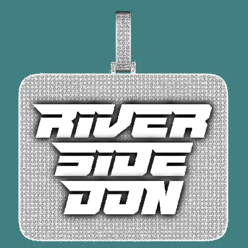 CUSTOM LETTER NECKLACE 3D BIG SQUARE sold by The GUU Shop