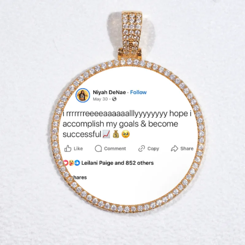 MEDIUM 3D CIRCLE CUSTOM PICTURE PENDANT sold by The GUU Shop