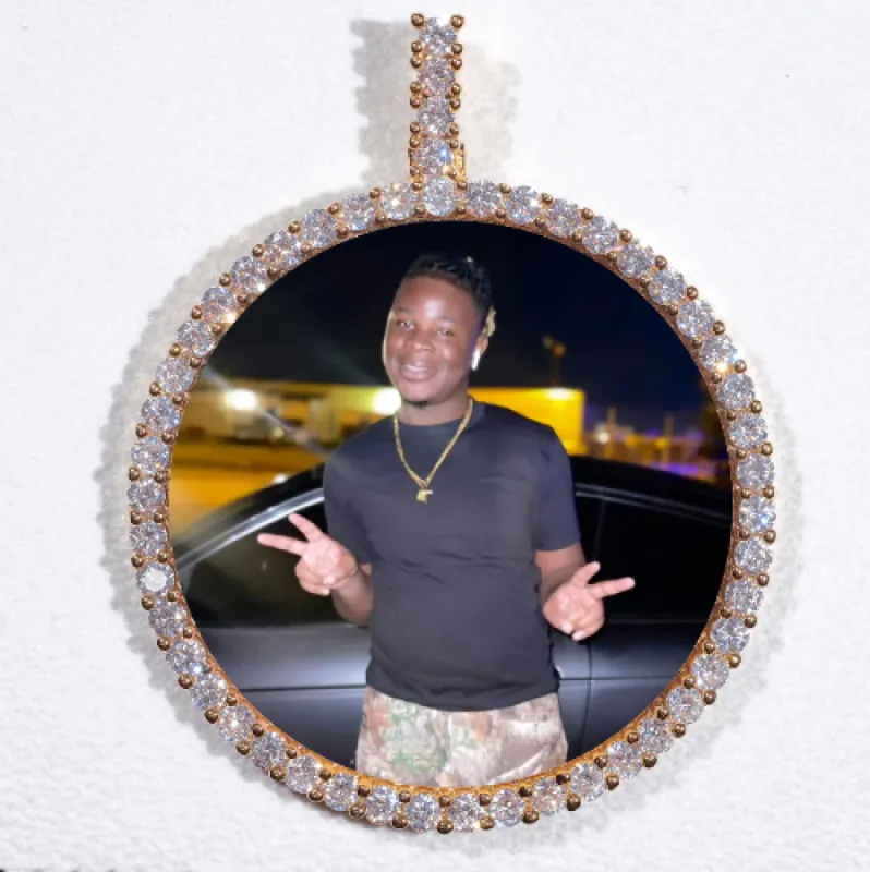 LARGE 3D CIRCLE CUSTOM PICTURE PENDANT sold by The GUU Shop