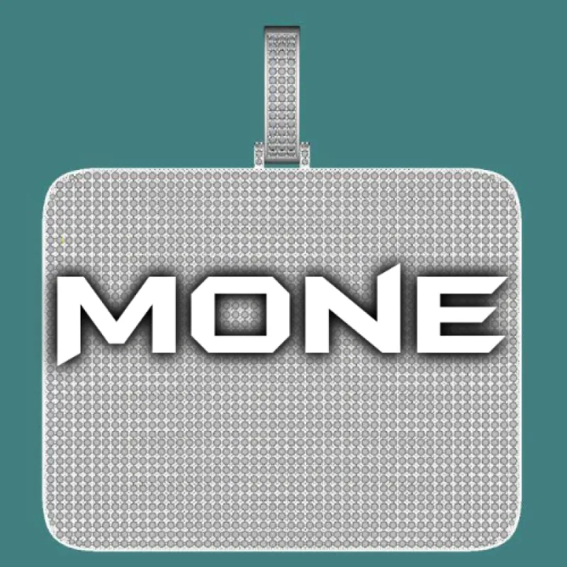 CUSTOM LETTER NECKLACE 3D BIG SQUARE sold by The GUU Shop