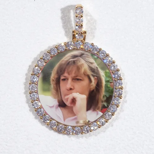 3D CIRCLE CUSTOM PICTURE PENDANT SMALL SIZE sold by The GUU Shop