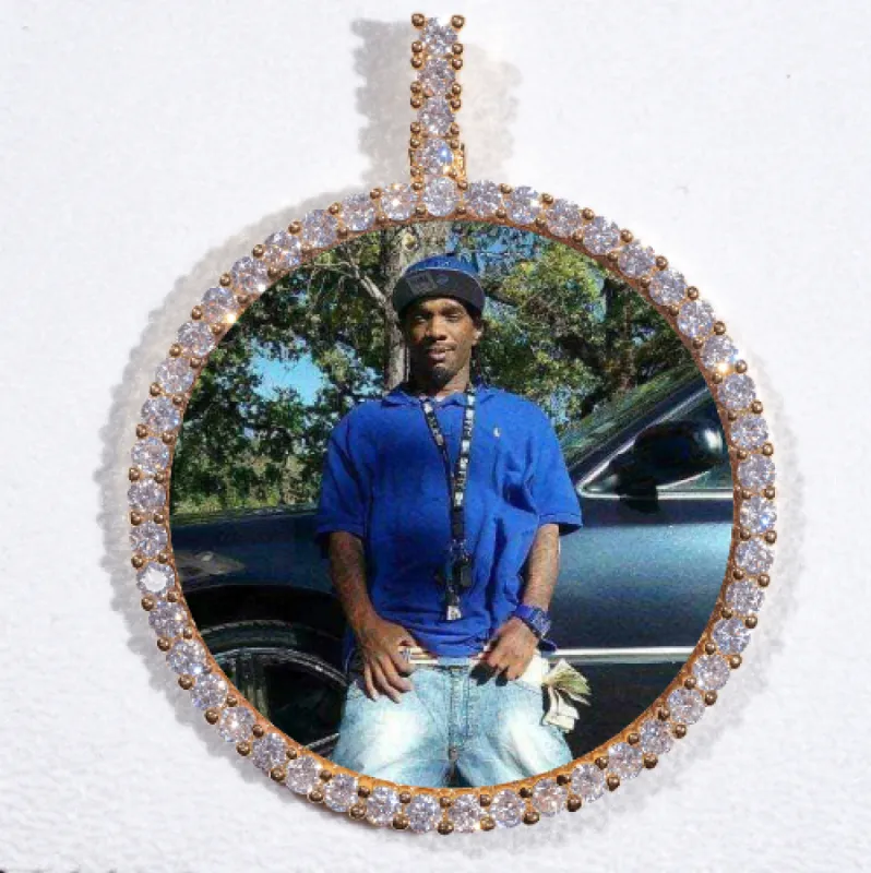 LARGE 3D CIRCLE CUSTOM PICTURE PENDANT sold by The GUU Shop