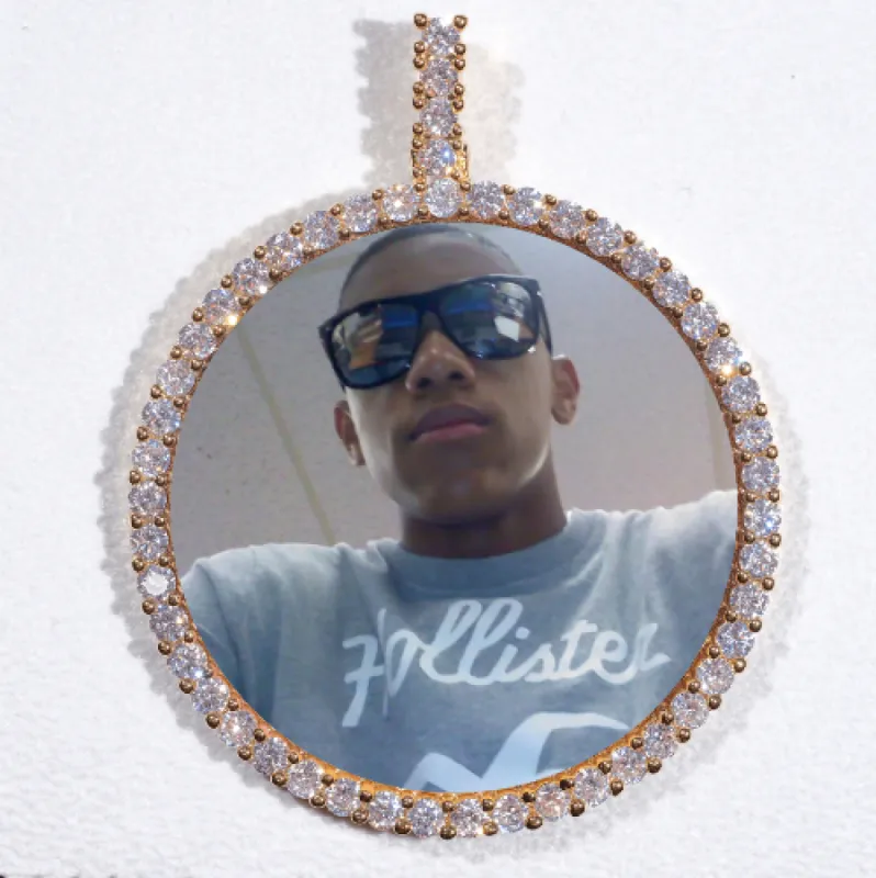 LARGE 3D CIRCLE CUSTOM PICTURE PENDANT sold by The GUU Shop