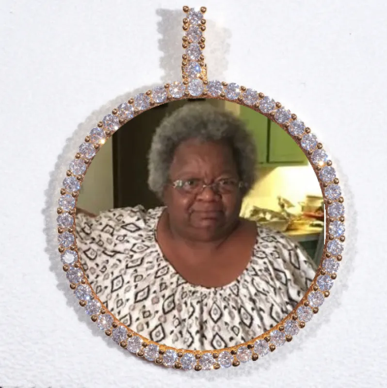 LARGE 3D CIRCLE CUSTOM PICTURE PENDANT sold by The GUU Shop