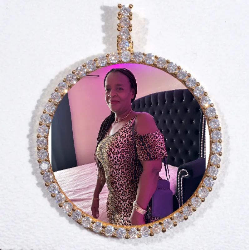 LARGE 3D CIRCLE CUSTOM PICTURE PENDANT sold by The GUU Shop