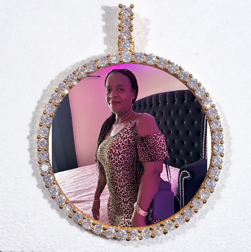 LARGE 3D CIRCLE CUSTOM PICTURE PENDANT sold by The GUU Shop