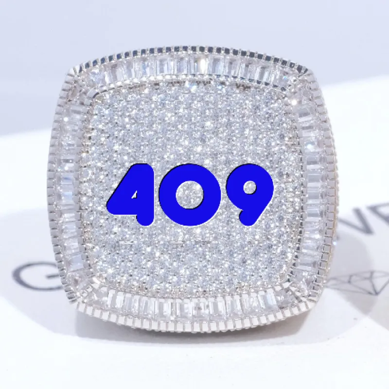 CUSTOM LETTER 3D ICED RING sold by The GUU Shop