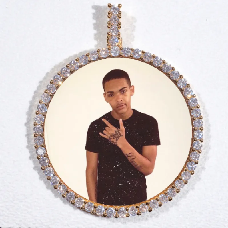 LARGE 3D CIRCLE CUSTOM PICTURE PENDANT sold by The GUU Shop
