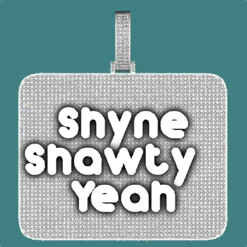 CUSTOM LETTER NECKLACE 3D BIG SQUARE sold by The GUU Shop