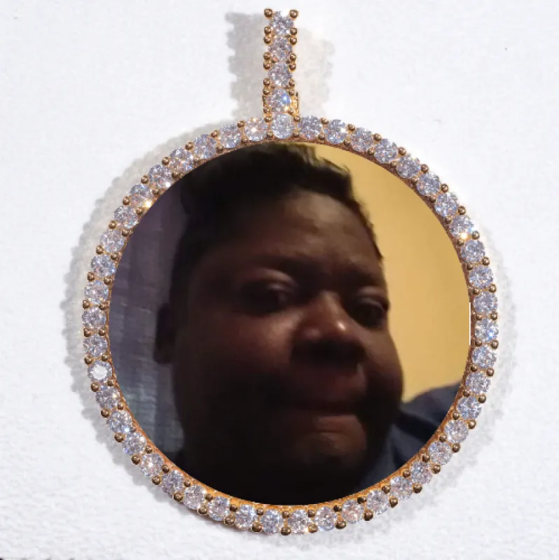 LARGE 3D CIRCLE CUSTOM PICTURE PENDANT sold by The GUU Shop