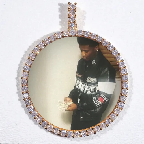 LARGE 3D CIRCLE CUSTOM PICTURE PENDANT sold by The GUU Shop