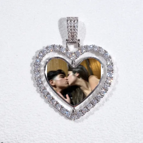 3D Spinning 2-Faced Heart Custom Picture Pendant sold by The GUU Shop