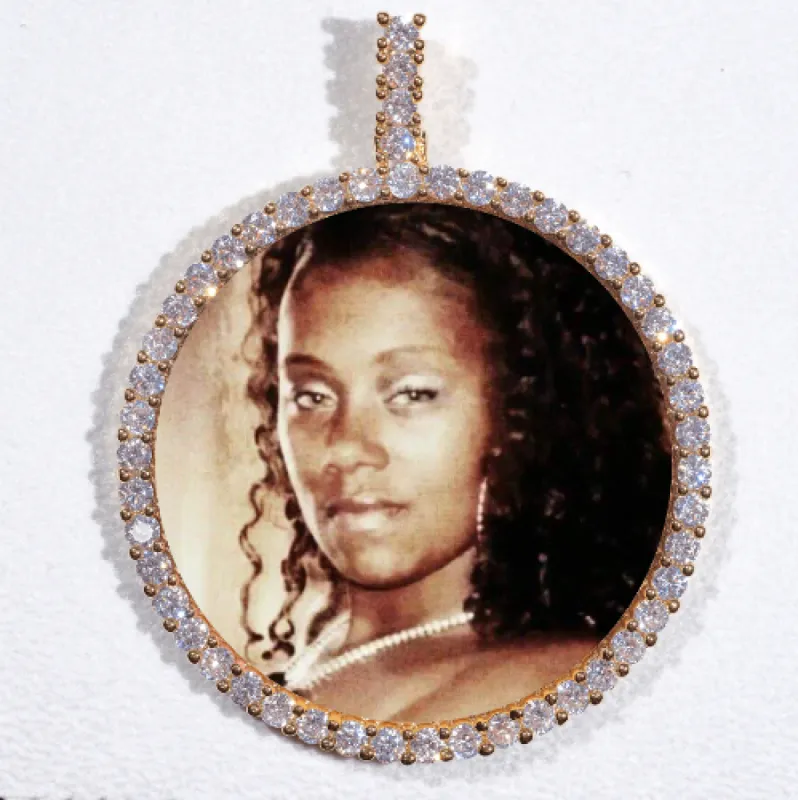 LARGE 3D CIRCLE CUSTOM PICTURE PENDANT sold by The GUU Shop