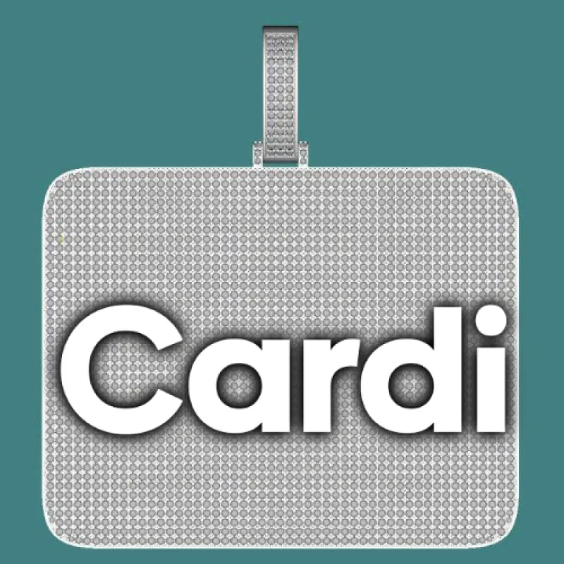 CUSTOM LETTER NECKLACE 3D BIG SQUARE sold by The GUU Shop