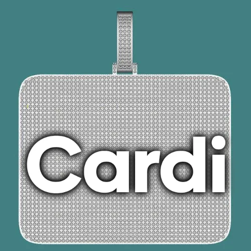 CUSTOM LETTER NECKLACE 3D BIG SQUARE sold by The GUU Shop