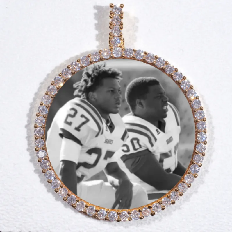 LARGE 3D CIRCLE CUSTOM PICTURE PENDANT sold by The GUU Shop