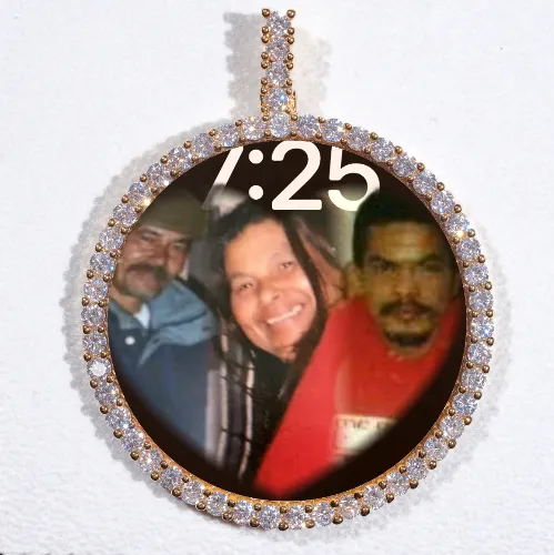 LARGE 3D CIRCLE CUSTOM PICTURE PENDANT sold by The GUU Shop