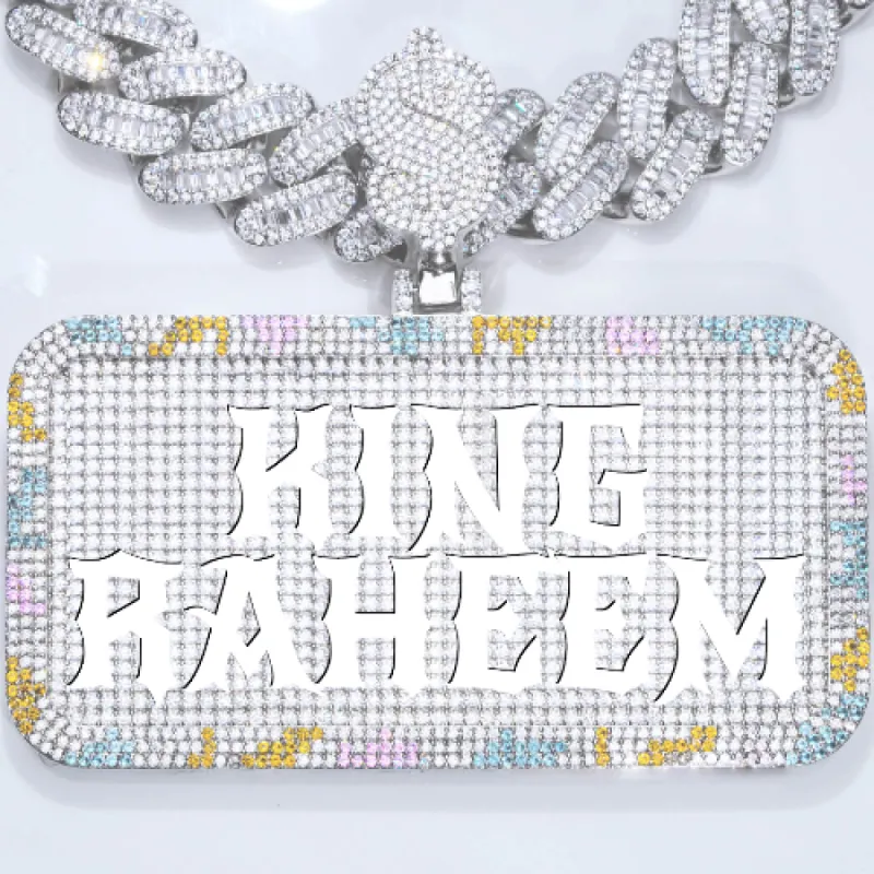 CUSTOM LETTER NECKLACE 3D COLORFUL SQUARE sold by The GUU Shop