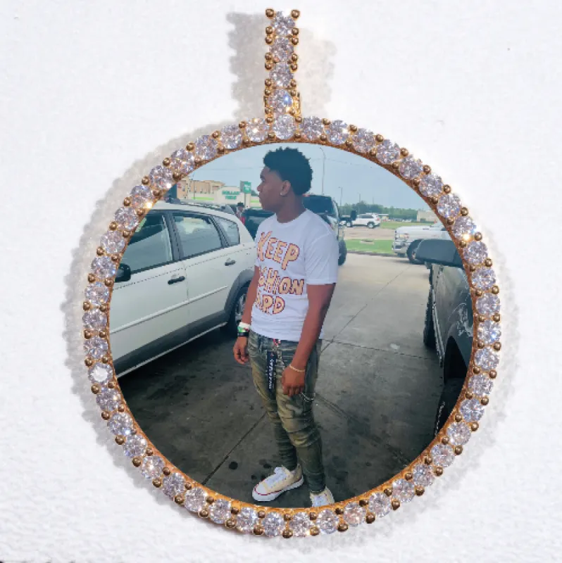 LARGE 3D CIRCLE CUSTOM PICTURE PENDANT sold by The GUU Shop