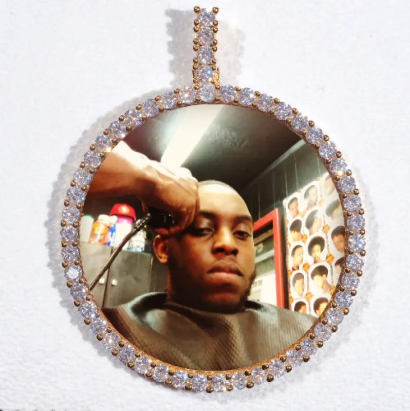 LARGE 3D CIRCLE CUSTOM PICTURE PENDANT sold by The GUU Shop