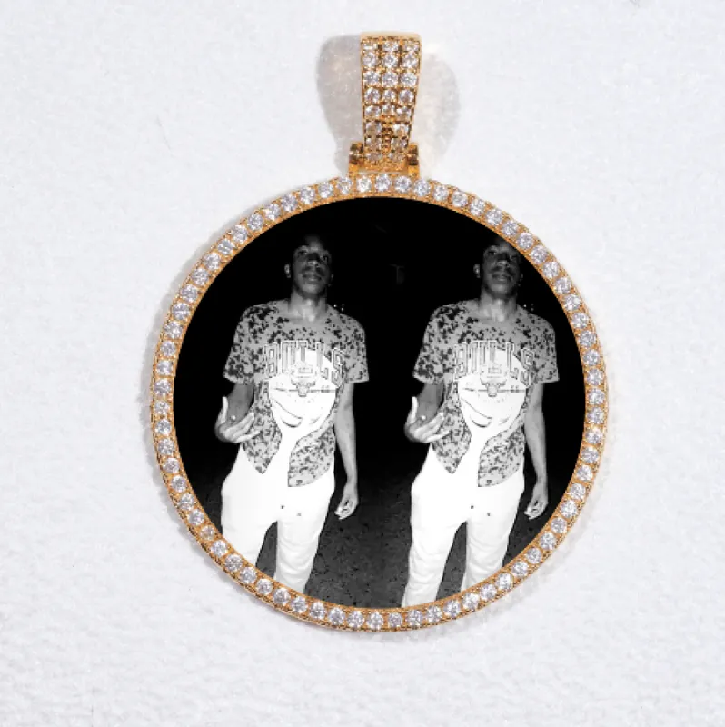 MEDIUM 3D CIRCLE CUSTOM PICTURE PENDANT sold by The GUU Shop