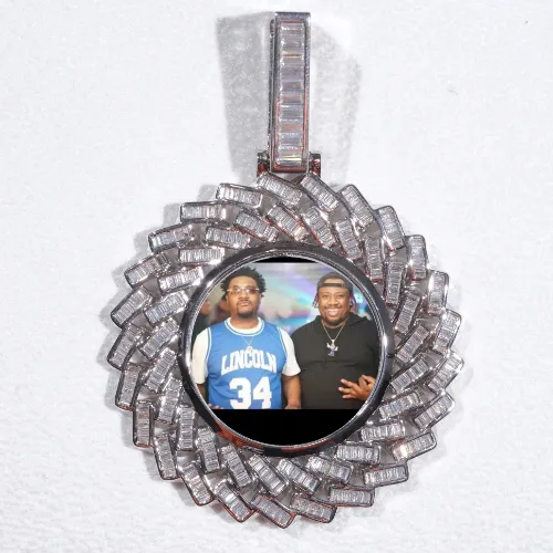 Large 3D Baguette Custom Picture Pendant sold by The GUU Shop