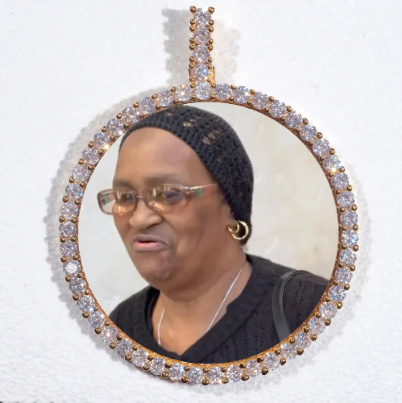 LARGE 3D CIRCLE CUSTOM PICTURE PENDANT sold by The GUU Shop