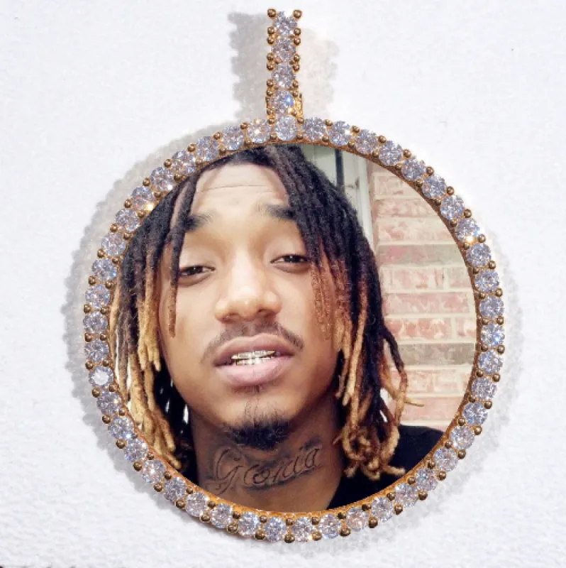 LARGE 3D CIRCLE CUSTOM PICTURE PENDANT sold by The GUU Shop