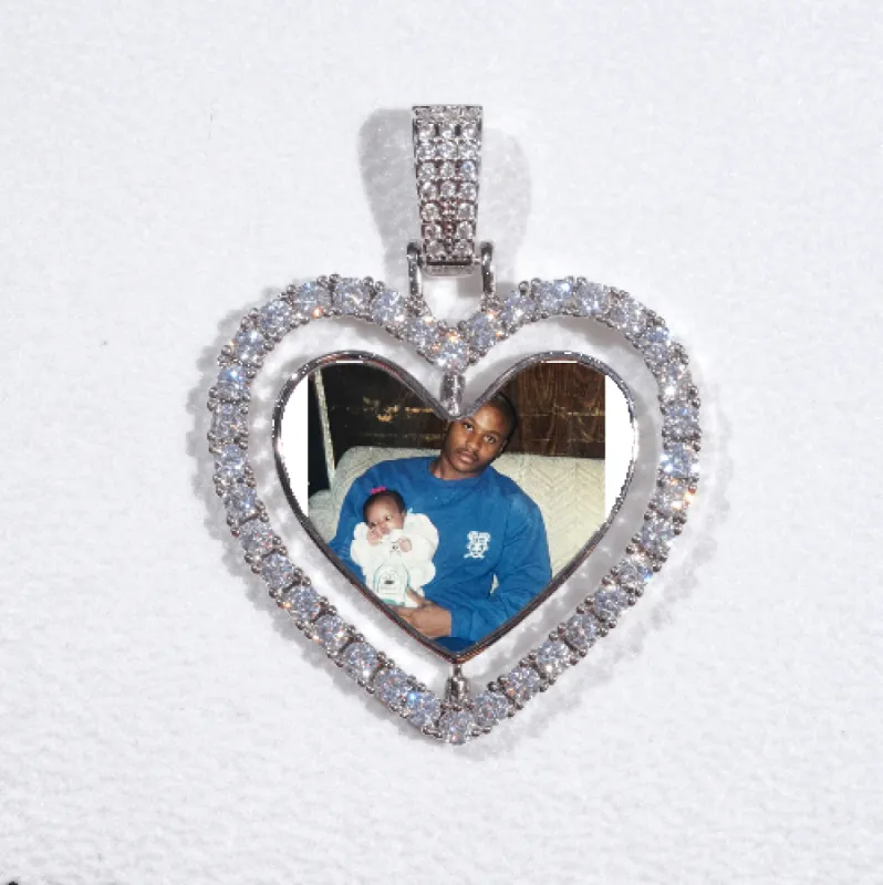 3D Spinning 2-Faced Heart Custom Picture Pendant sold by The GUU Shop