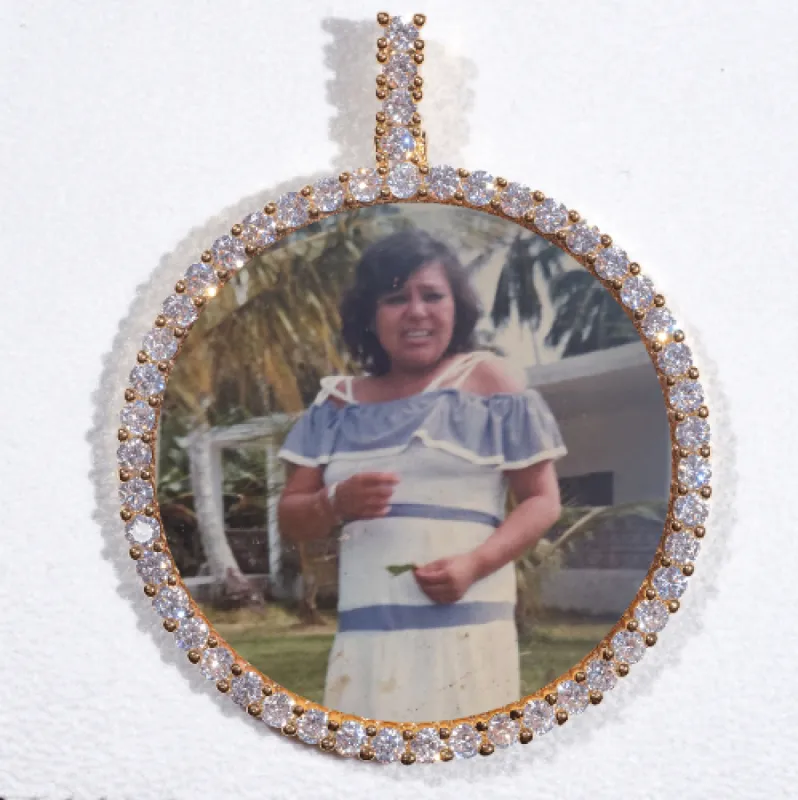 LARGE 3D CIRCLE CUSTOM PICTURE PENDANT sold by The GUU Shop