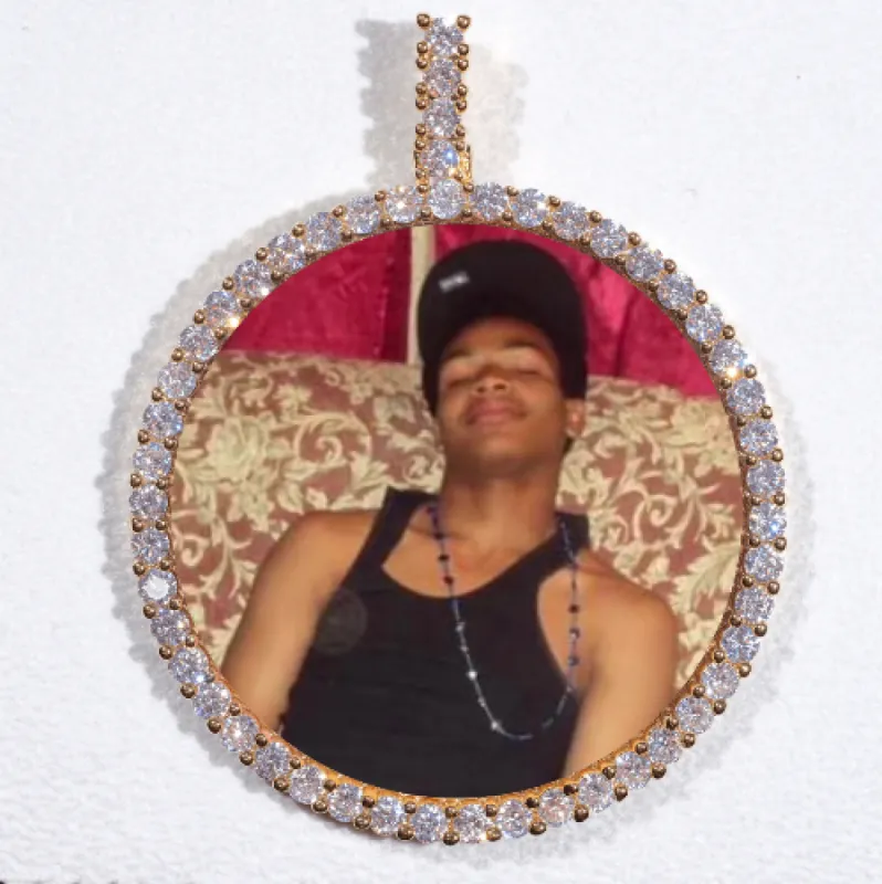 LARGE 3D CIRCLE CUSTOM PICTURE PENDANT sold by The GUU Shop