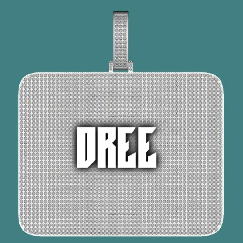 CUSTOM LETTER NECKLACE 3D BIG SQUARE sold by The GUU Shop