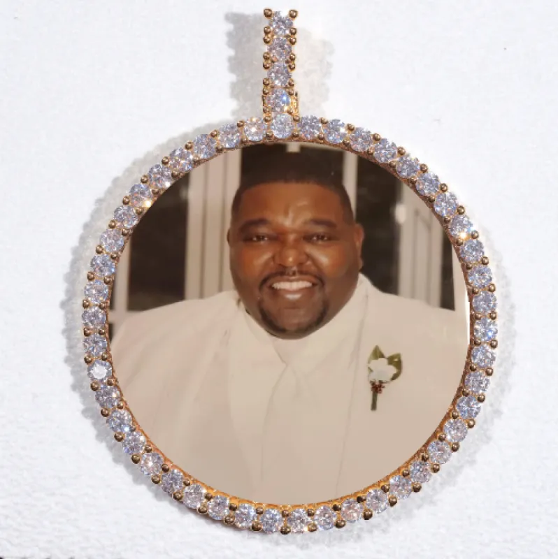 LARGE 3D CIRCLE CUSTOM PICTURE PENDANT sold by The GUU Shop