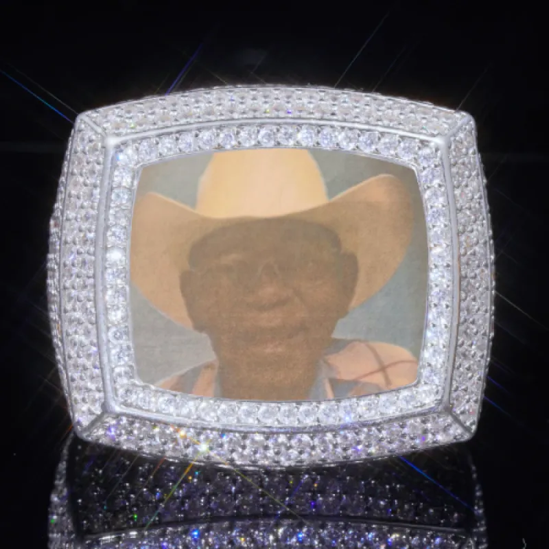 3D CUSTOM PICTURE ICED RING sold by The GUU Shop