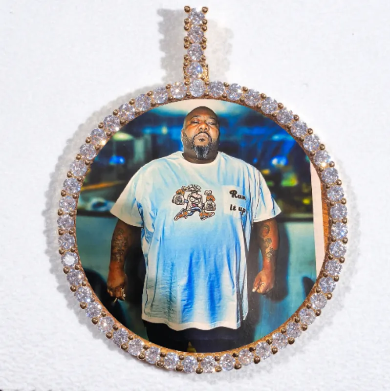 LARGE 3D CIRCLE CUSTOM PICTURE PENDANT sold by The GUU Shop