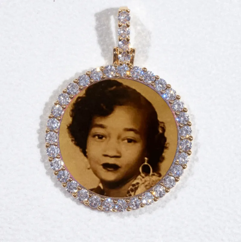 3D CIRCLE CUSTOM PICTURE PENDANT SMALL SIZE sold by The GUU Shop