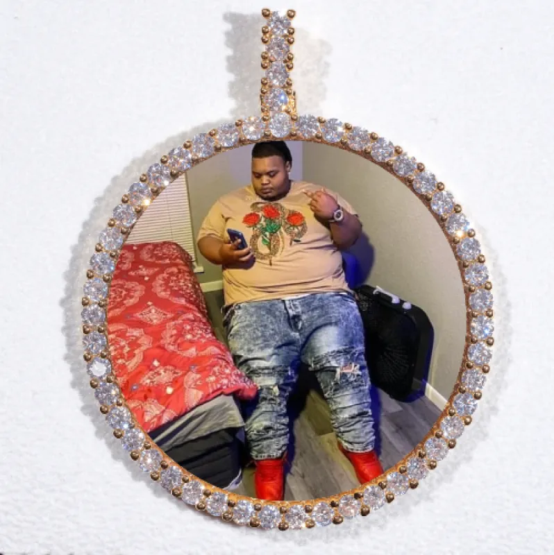 LARGE 3D CIRCLE CUSTOM PICTURE PENDANT sold by The GUU Shop